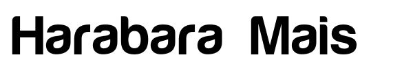 Harabara Mais font preview